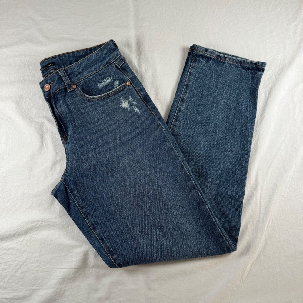 Sincerely Jules Women's Size 5/27 Blue Straight Leg Distressed Jeans